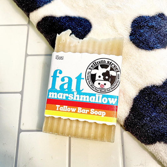 FAT MARSHMALLOW TALLOW BAR SOAP | EO FREE | BY VELLUM STREET
