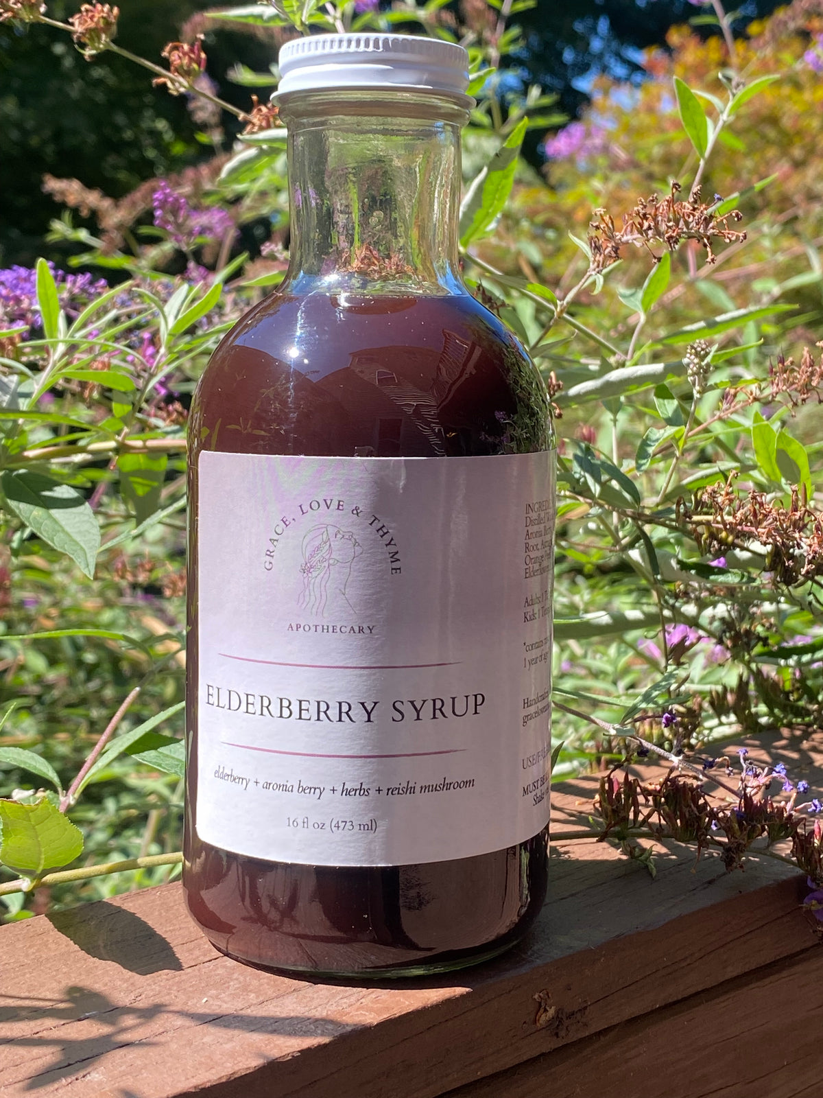 ELDERBERRY SYRUP with Aronia Berry, Herbs & Reishi Mushroom