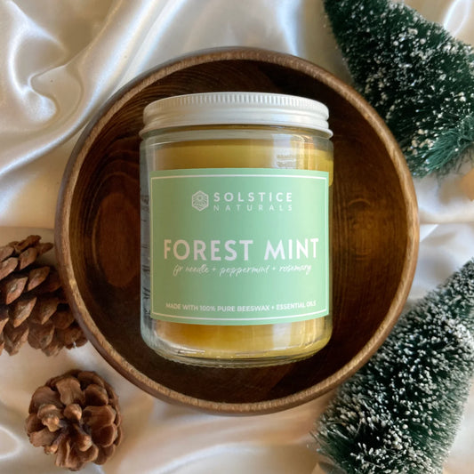 FOREST MINT | beeswax candle | BY SOLSTICE NATURALS