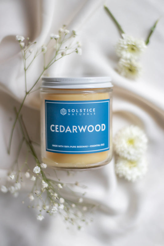 CEDARWOOD | beeswax candle | SOLSTICE NATURALS