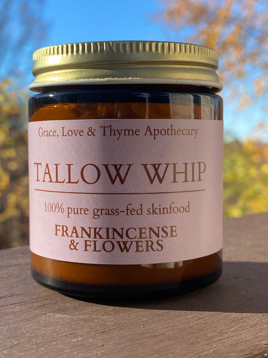 FRANKINCENSE & FLOWERS | Tallow Whip | No Essential Oils | 4 oz