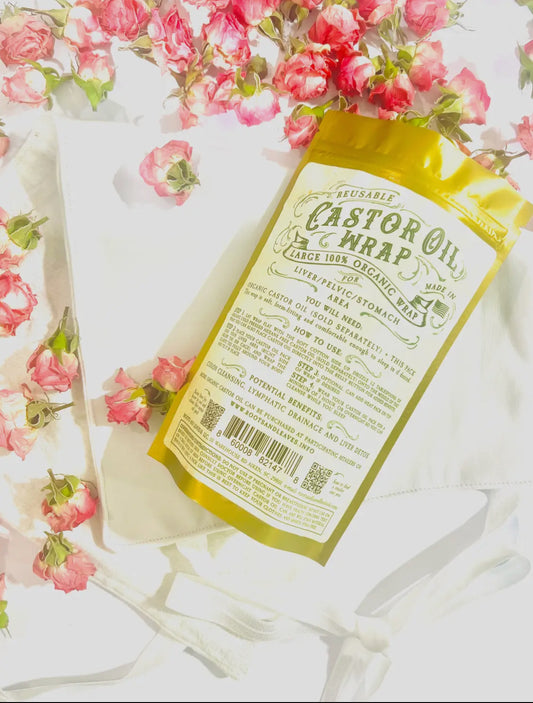 CASTOR OIL WRAP / 100% ORGANIC USA HANDMADE